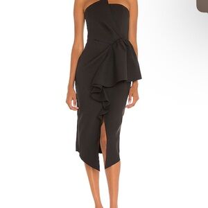 Elliatt Reception Midi Dress In Black